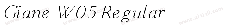 Giane W05 Regular字体转换